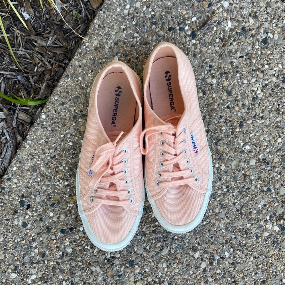 Peach Superga Cotu Classic Sneakers - Picture 2 of 8